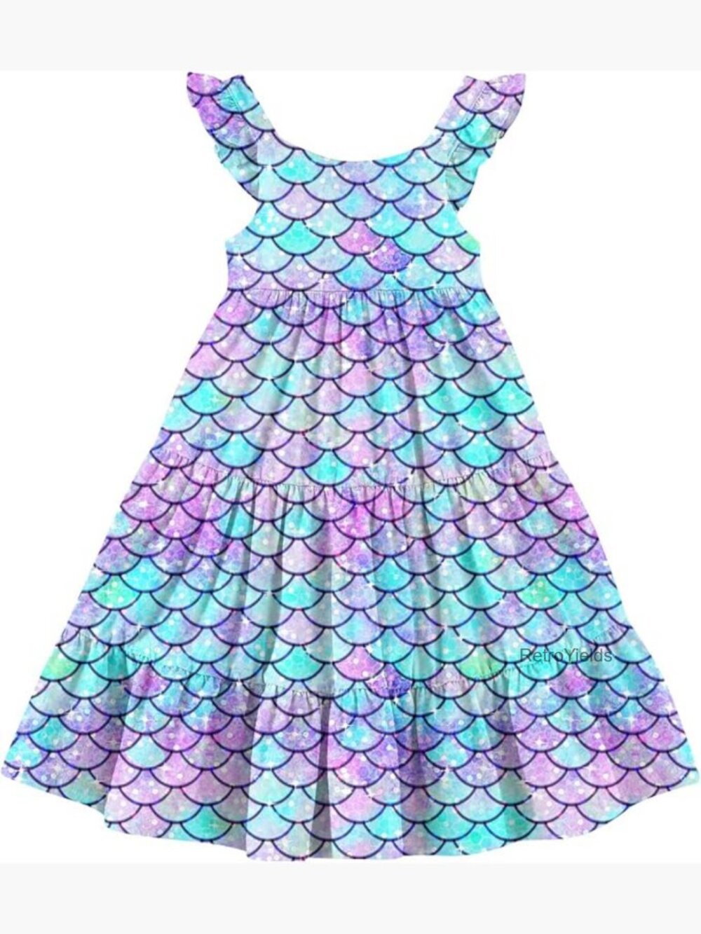 Toddler Girls Ruffle Sleeveless Sundress Tiered Swing Princess Dress